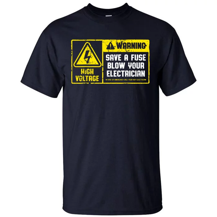 Lineman Retro Vintage Electrician Save A Fuse Tall T-Shirt