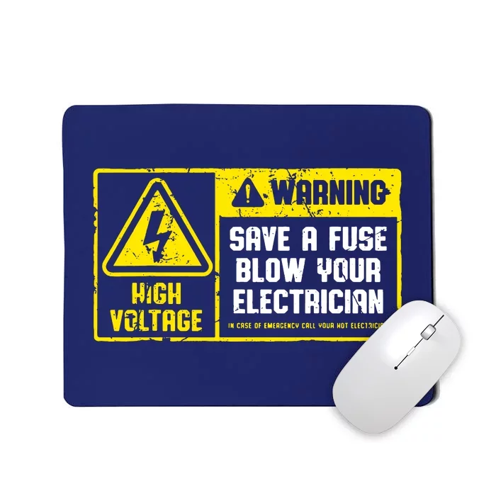 Lineman Retro Vintage Electrician Save A Fuse Mousepad