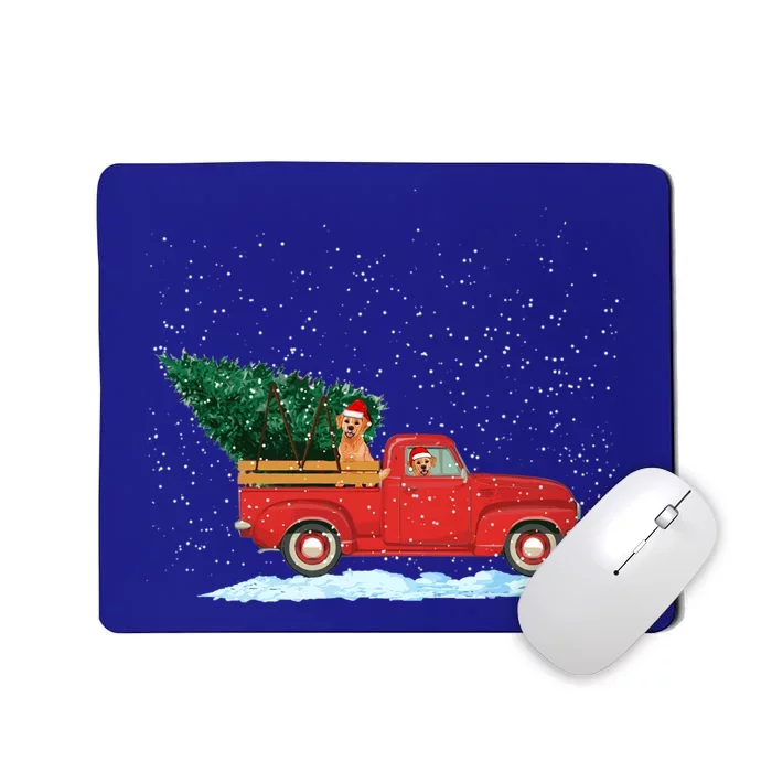 Labrador Retriever Vintage Red Pickup Truck Christmas Tree Cool Gift Mousepad