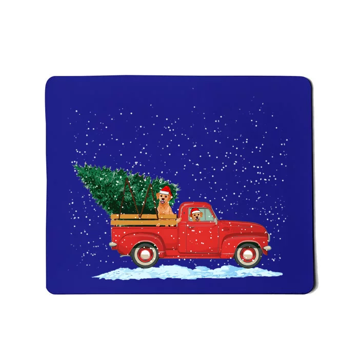 Labrador Retriever Vintage Red Pickup Truck Christmas Tree Cool Gift Mousepad