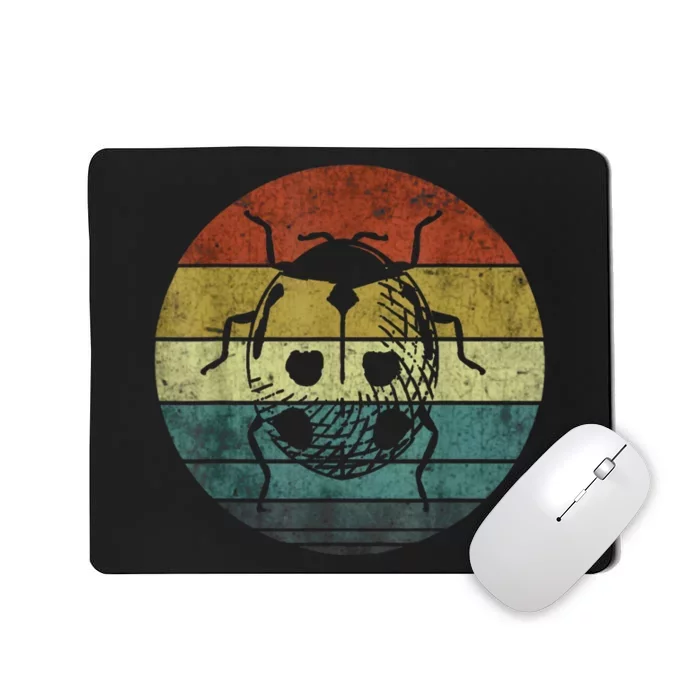 Ladybug Retro Vintage 60s 70s Sunset Bug Insect Mousepad