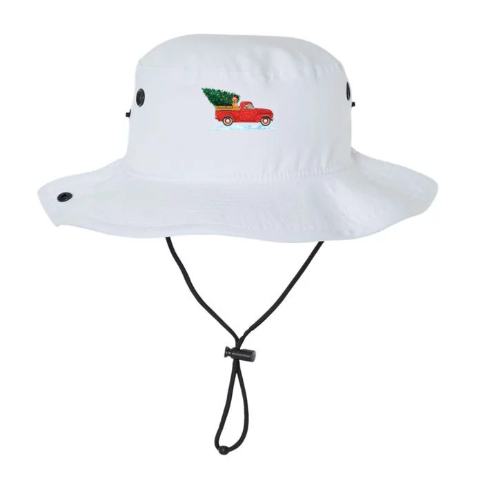 Labrador Retriever Vintage Red Pickup Truck Christmas Tree Gift Legacy Cool Fit Booney Bucket Hat