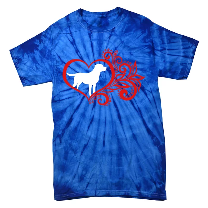 Labrador Retriever Valentine's Day For Lab Mom And Dog Lover Gift Tie-Dye T-Shirt