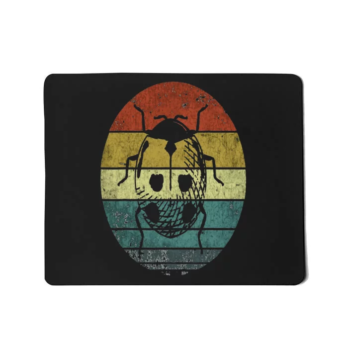 Ladybug Retro Vintage 60s 70s Sunset Bug Insect Mousepad