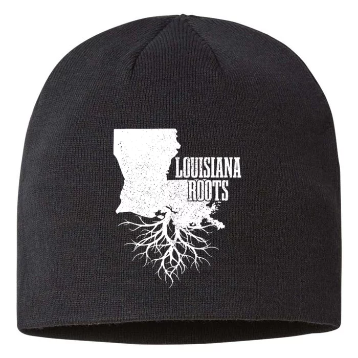 Louisiana Roots Vintage Usa Patriotic Pride State Map 8 1/2in Sustainable Knit Beanie