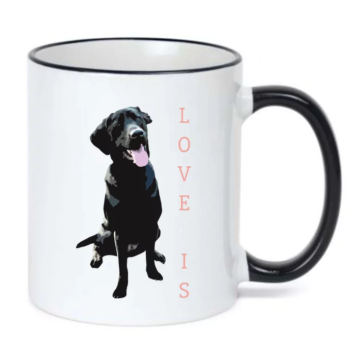 Labrador Retriever Women Men Kids Black Lab Dog Mom Black Color Changing Mug