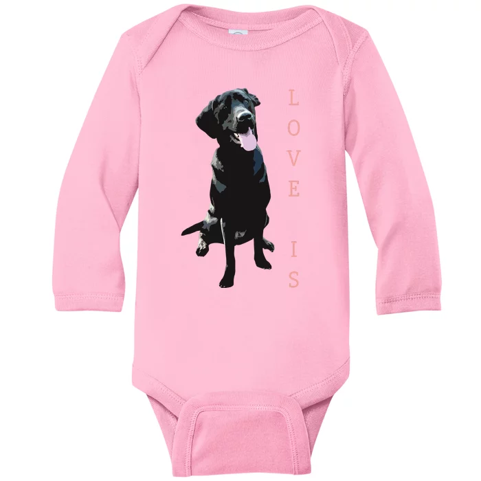 Labrador Retriever Women Men Kids Black Lab Dog Mom Baby Long Sleeve Bodysuit