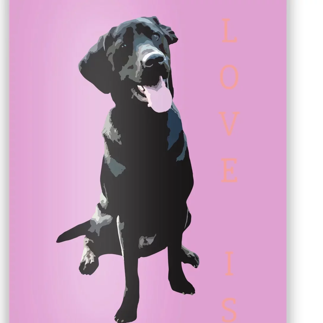 Labrador Retriever Women Men Kids Black Lab Dog Mom Poster