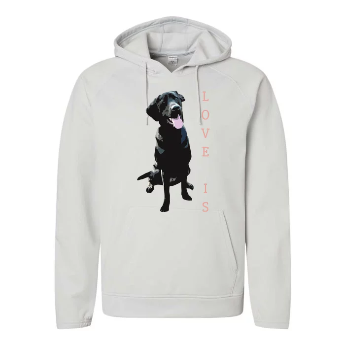 Labrador Retriever Women Men Kids Black Lab Dog Mom Performance Fleece Hoodie