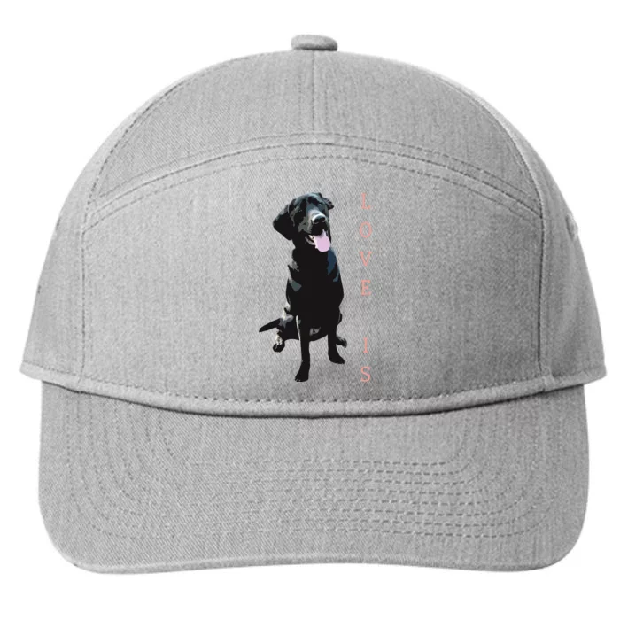 Labrador Retriever Women Men Kids Black Lab Dog Mom 7-Panel Snapback Hat