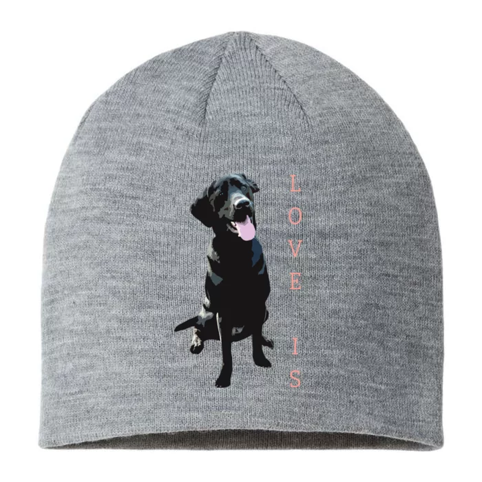 Labrador Retriever Women Men Kids Black Lab Dog Mom 8 1/2in Sustainable Knit Beanie