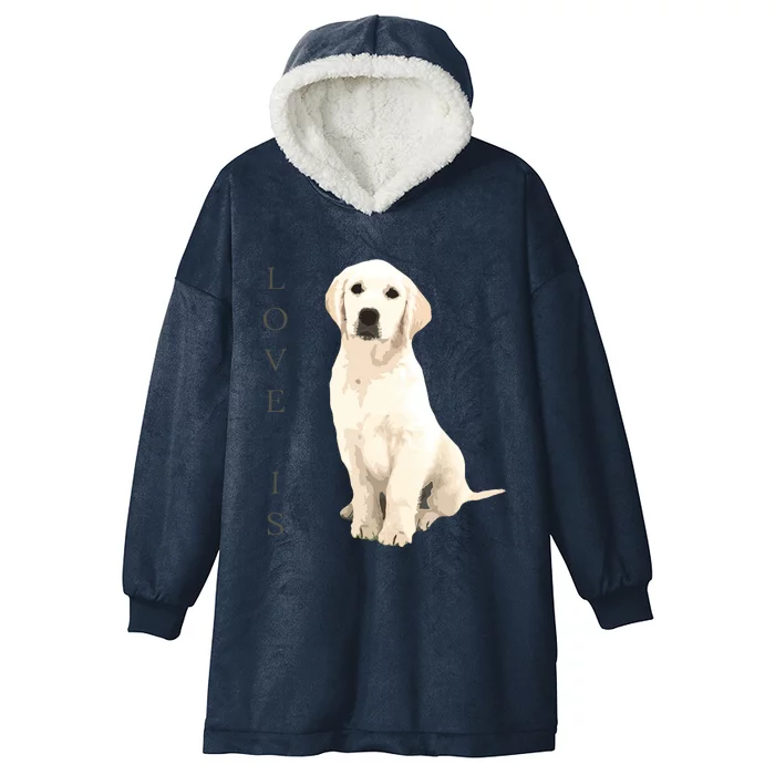 Labrador Retriever Women Men Kids White Lab Dog Mom Hooded Wearable Blanket