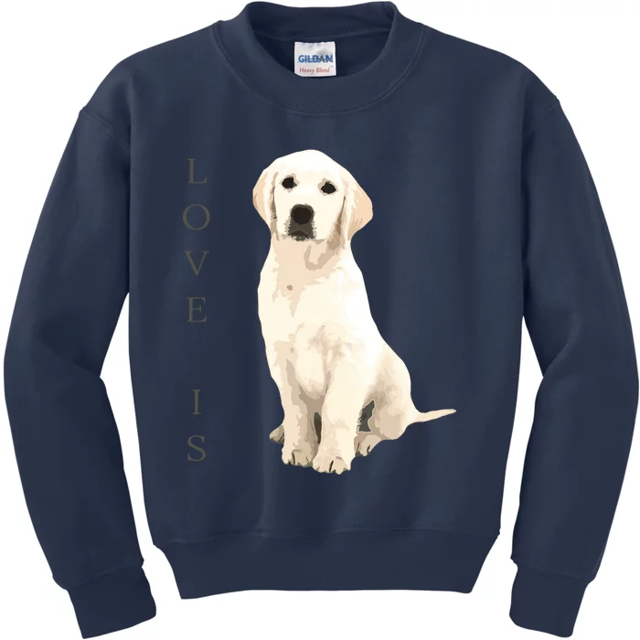 Labrador Retriever Women Men Kids White Lab Dog Mom Kids Sweatshirt