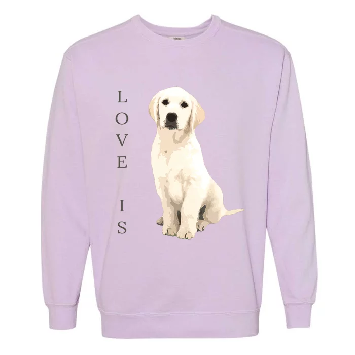 Labrador Retriever Women Men Kids White Lab Dog Mom Garment-Dyed Sweatshirt