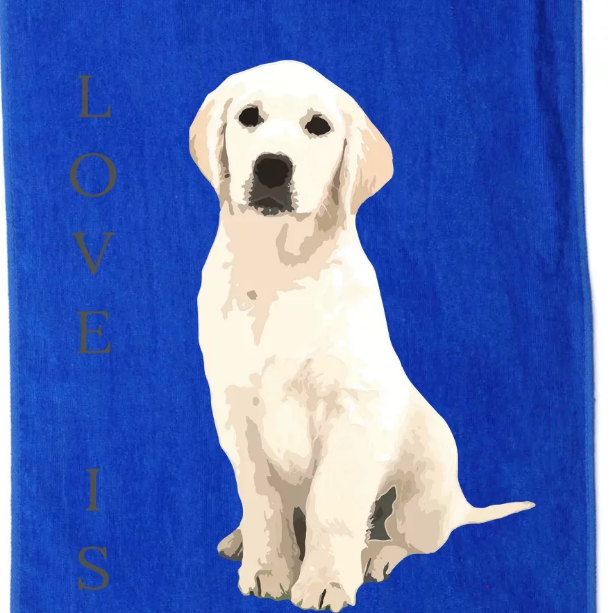 Labrador Retriever Women Men Kids White Lab Dog Mom Platinum Collection Golf Towel