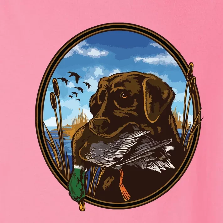 Labrador Retriever With Mallard Duck Hunting Toddler Long Sleeve Shirt