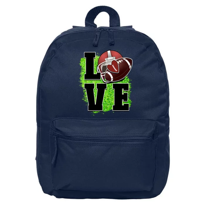 Love Rugby Word Love Football Ball 16 in Basic Backpack