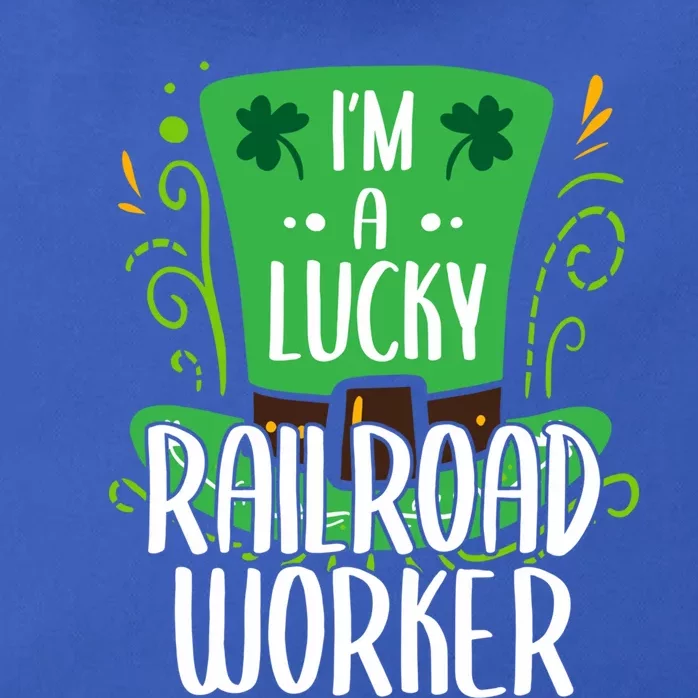 Lucky Railroad Worker St Patricks Day Railroad Workers Funny Gift Zip Tote Bag