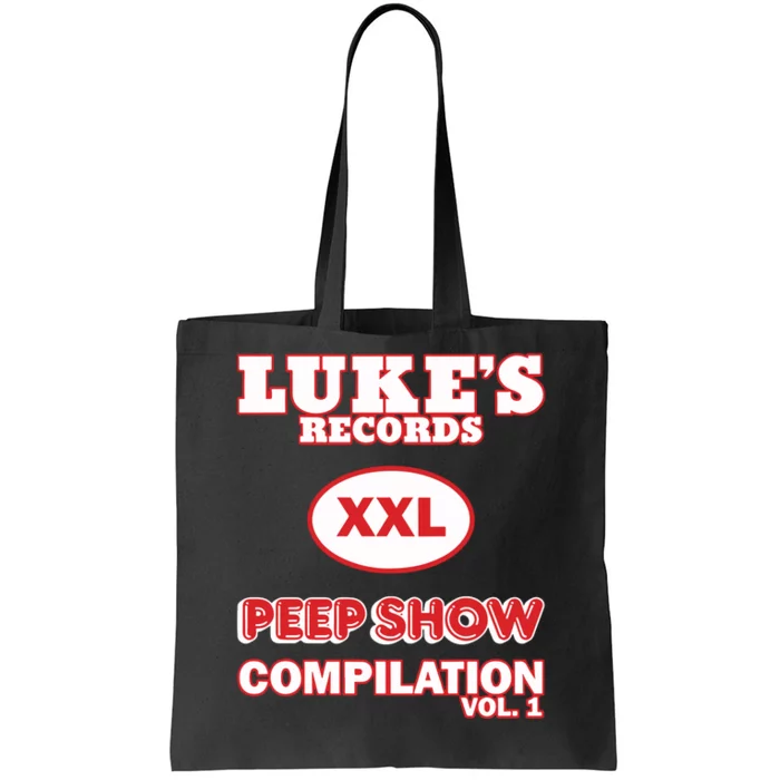 Lukes Records Xxl Peep Show Compilation Vol 1 Tote Bag