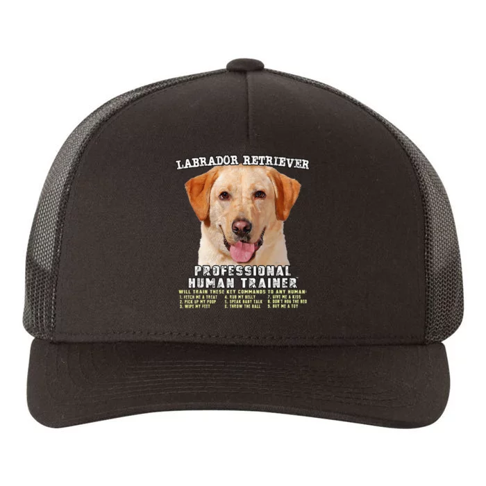 Labrador Retriever Yellow Lab Professional Human Trainer Yupoong Adult 5-Panel Trucker Hat