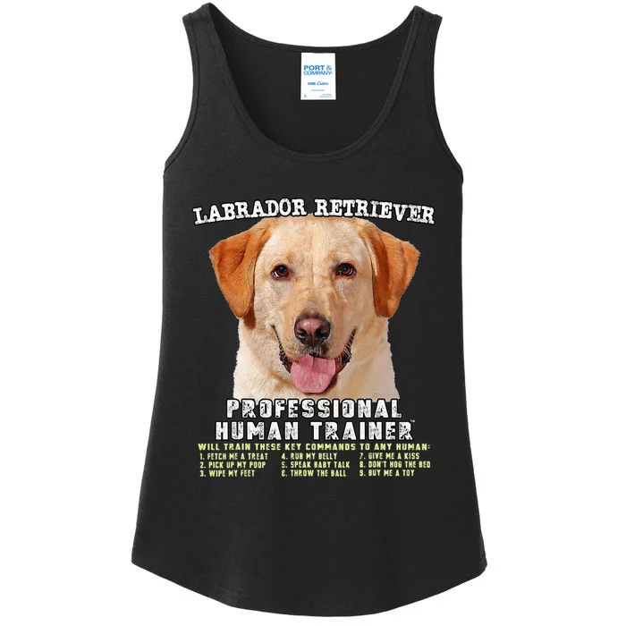 Labrador Retriever Yellow Lab Professional Human Trainer Ladies Essential Tank