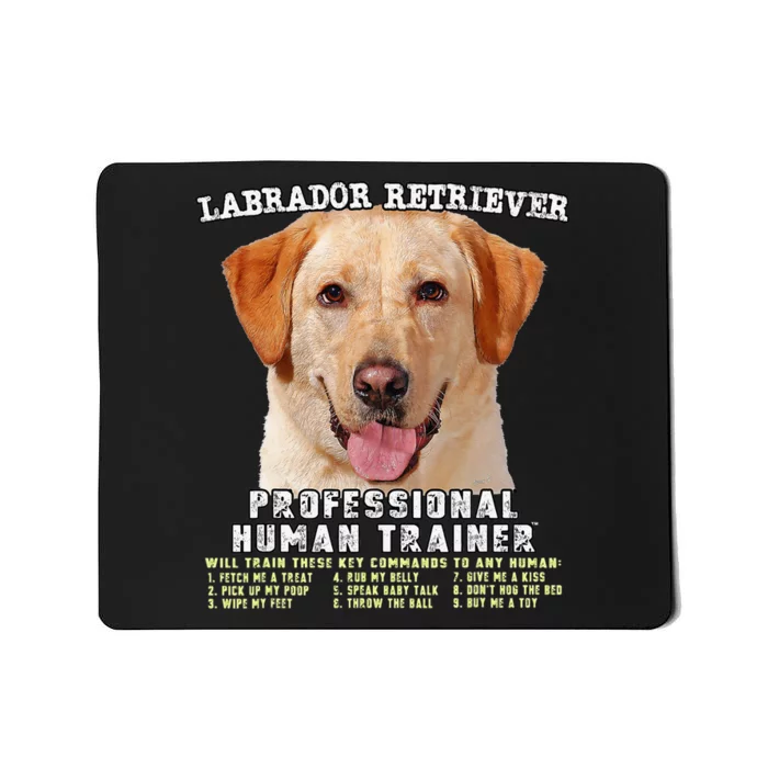 Labrador Retriever Yellow Lab Professional Human Trainer Mousepad