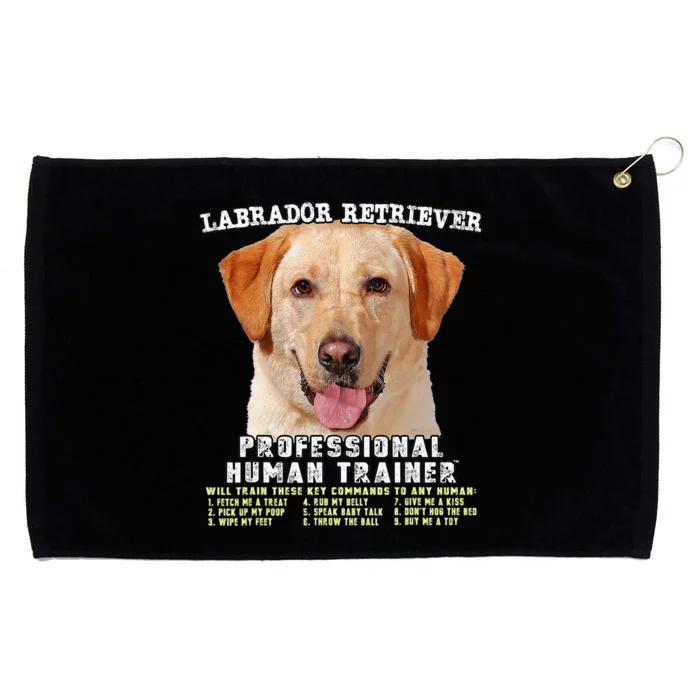 Labrador Retriever Yellow Lab Professional Human Trainer Grommeted Golf Towel