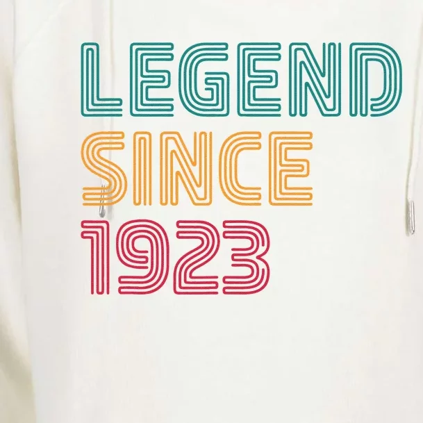 Legend Since 1923 100 Year Old Born In 1923 100th Birthday Womens Funnel Neck Pullover Hood