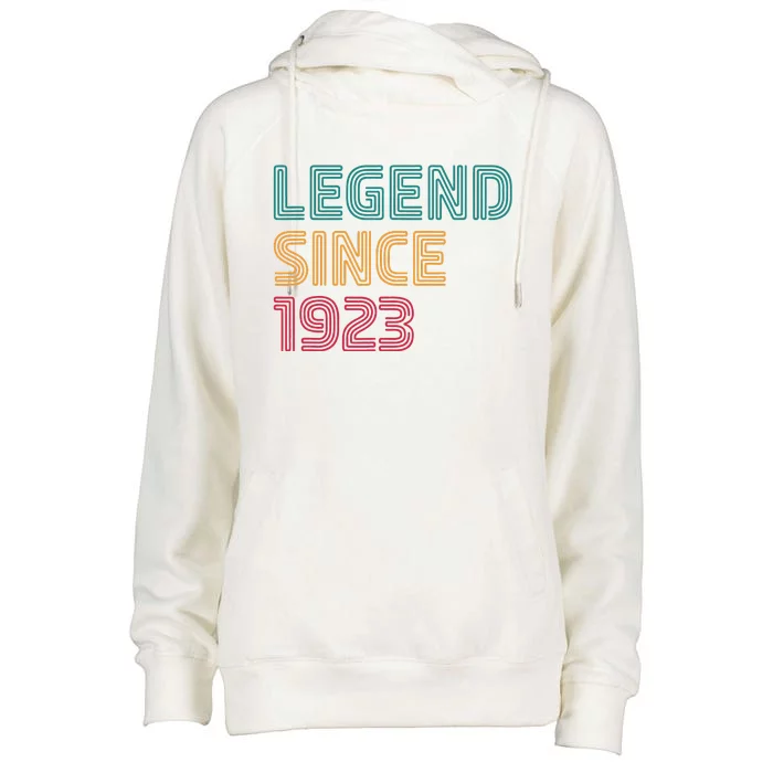 Legend Since 1923 100 Year Old Born In 1923 100th Birthday Womens Funnel Neck Pullover Hood