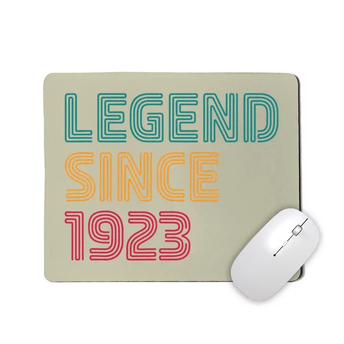 Legend Since 1923 100 Year Old Born In 1923 100th Birthday Mousepad