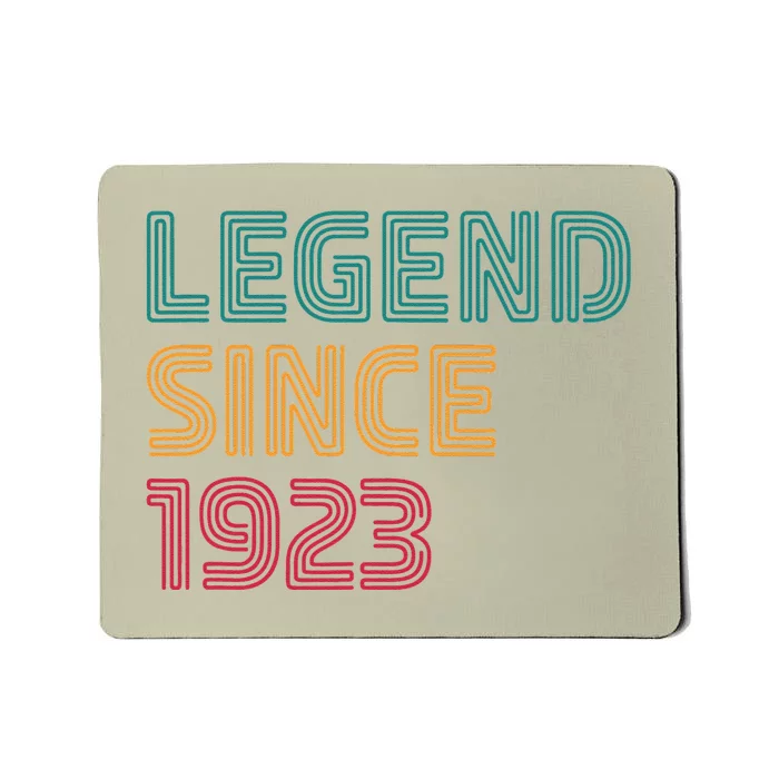 Legend Since 1923 100 Year Old Born In 1923 100th Birthday Mousepad