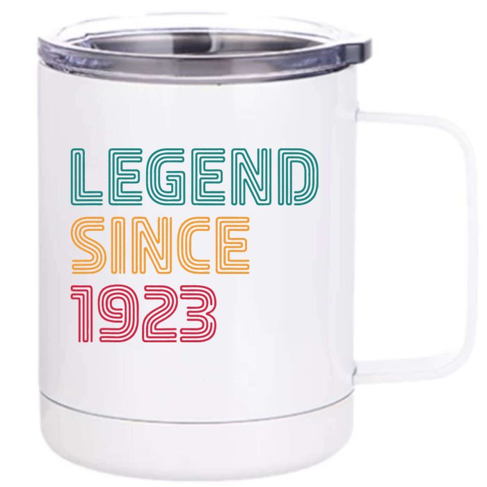 Legend Since 1923 100 Year Old Born In 1923 100th Birthday Front & Back 12oz Stainless Steel Tumbler Cup