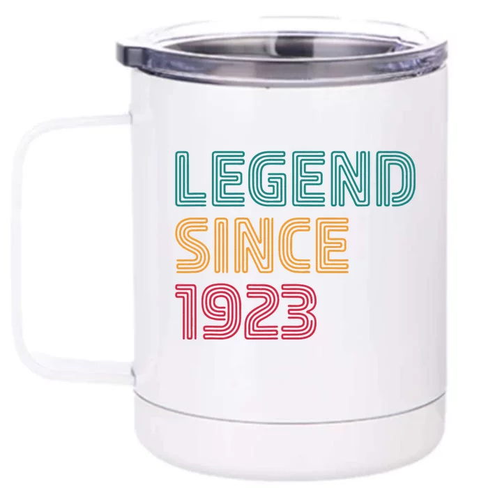 Legend Since 1923 100 Year Old Born In 1923 100th Birthday Front & Back 12oz Stainless Steel Tumbler Cup