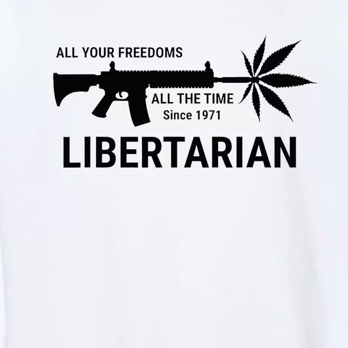 Libertarian Since 1971 All Your Freedoms All The Time Garment-Dyed Sweatshirt