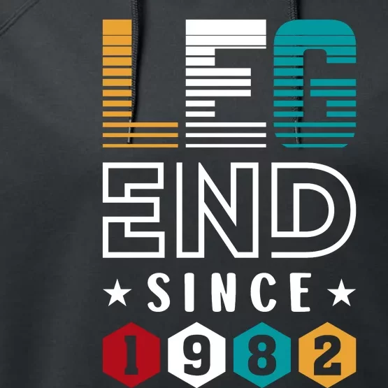 Legend Since 1982 40th Birthday Celebration Performance Fleece Hoodie