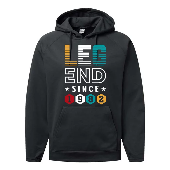 Legend Since 1982 40th Birthday Celebration Performance Fleece Hoodie