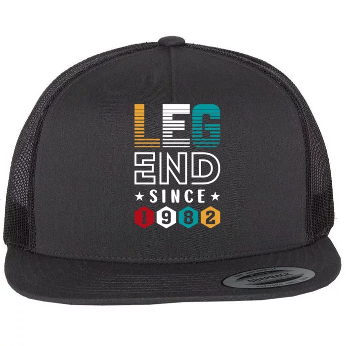 Legend Since 1982 40th Birthday Celebration Flat Bill Trucker Hat