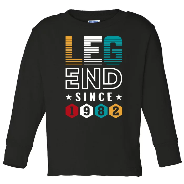 Legend Since 1982 40th Birthday Celebration Toddler Long Sleeve Shirt