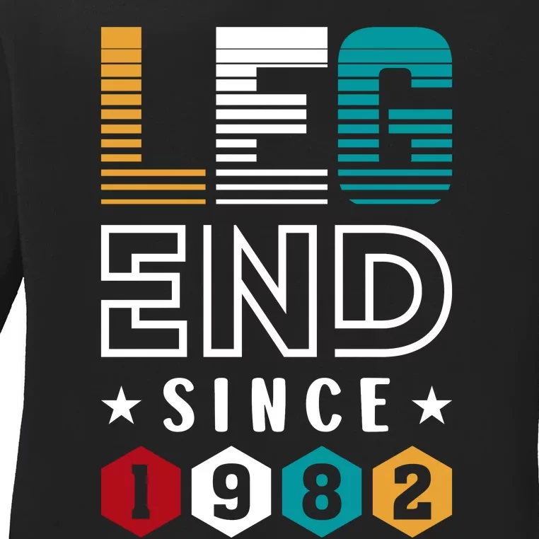 Legend Since 1982 40th Birthday Celebration Ladies Long Sleeve Shirt