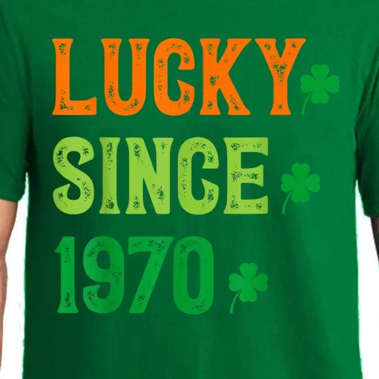 Lucky Since 1970 54 Years Old 54th St Patricks Day Birthday Pajama Set