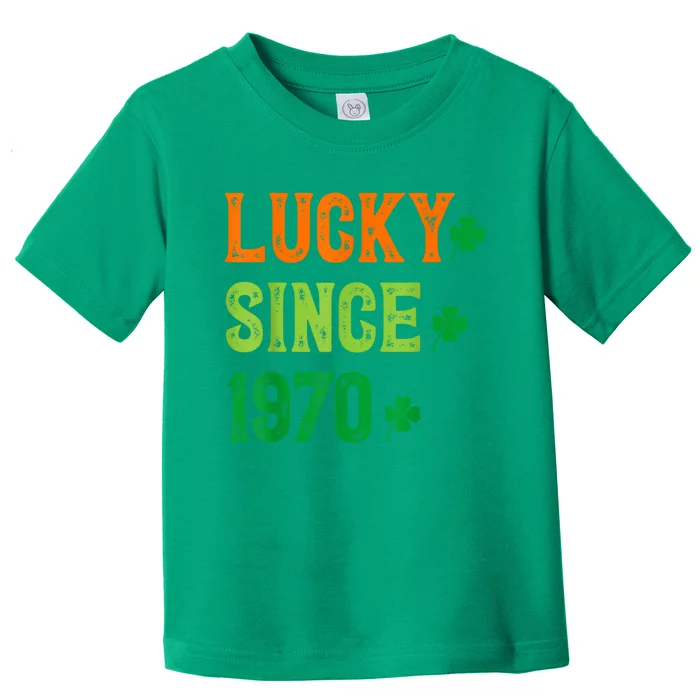 Lucky Since 1970 54 Years Old 54th St Patricks Day Birthday Toddler T-Shirt