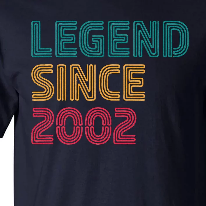 Legend Since 2002 21 Year Old Born In 2002 21st Birthday Tall T-Shirt