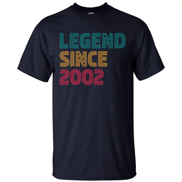 Legend Since 2002 21 Year Old Born In 2002 21st Birthday Tall T-Shirt