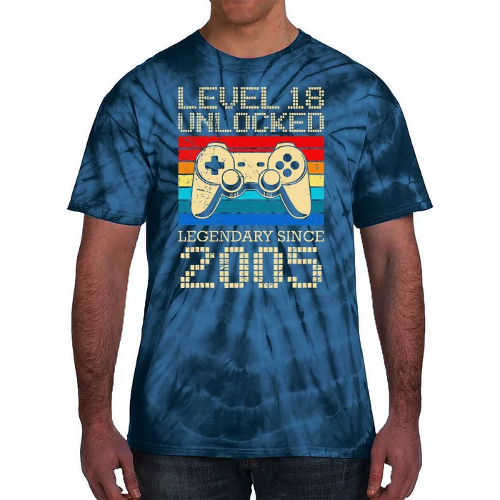 Legendary Since 2005 18 Years 18th Birthday Tie-Dye T-Shirt