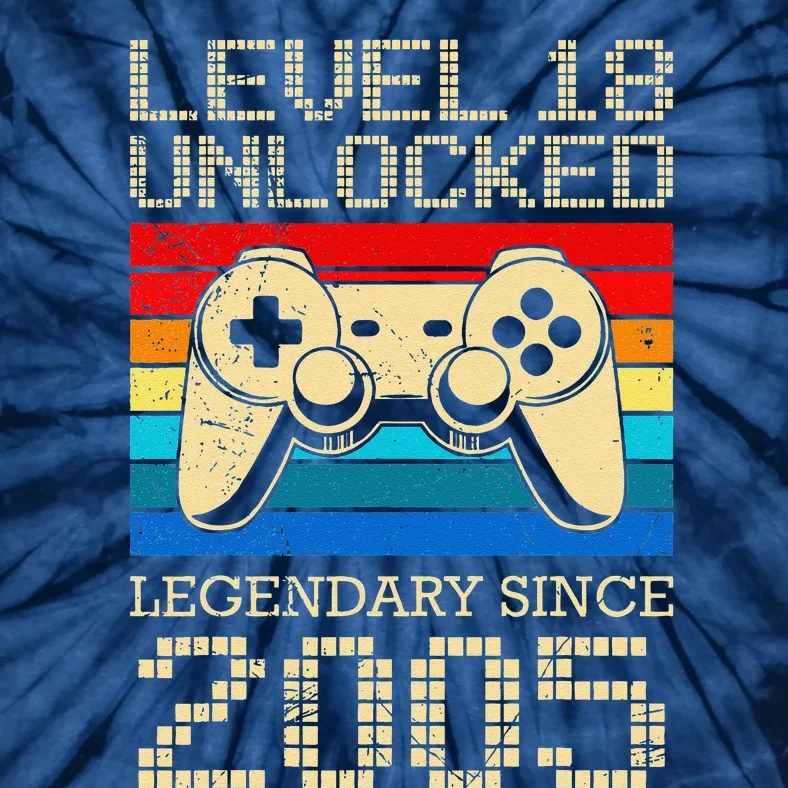 Legendary Since 2005 18 Years 18th Birthday Tie-Dye T-Shirt