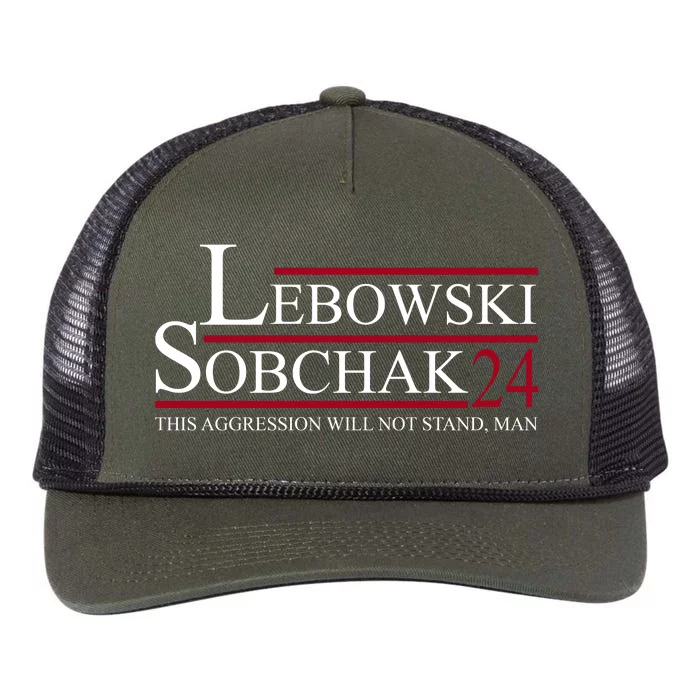 Lebowski Sobchak 2024 This Aggression Will Not Stand Man Retro Rope Trucker Hat Cap