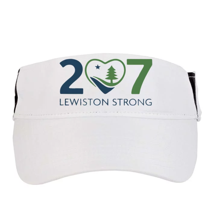 Lewiston Strong 207 Fundraiser Maine Flag In Heart Adult Drive Performance Visor