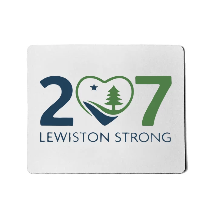 Lewiston Strong 207 Fundraiser Maine Flag In Heart Mousepad