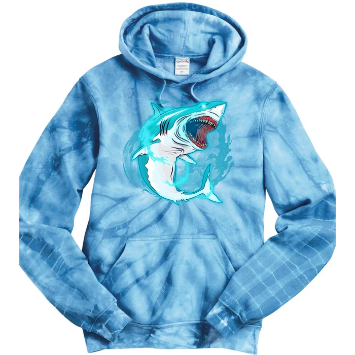 Leaping Shark Attack Tie Dye Hoodie