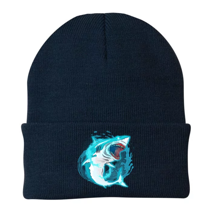 Leaping Shark Attack Knit Cap Winter Beanie